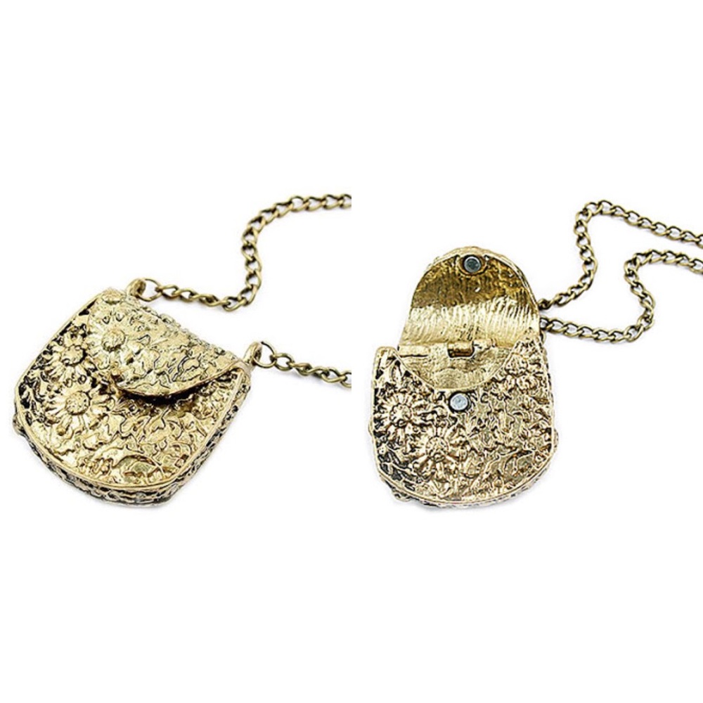 🚨 New Locket Purse Alice in Wonderland Necklace